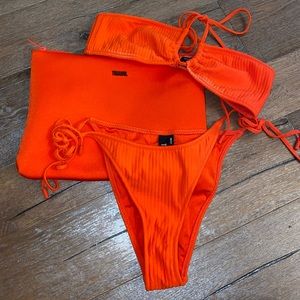 Triangl red bathing suit size medium never worn